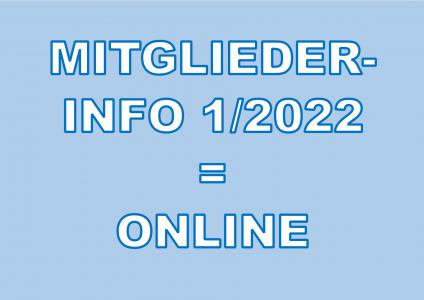 Mitgliederinfo 1/2022 ist online! 